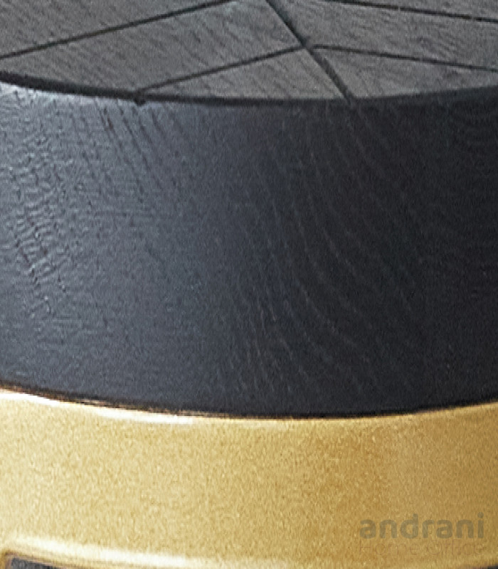 Măsuță Rotundă de Cafea Side Black-Gold
