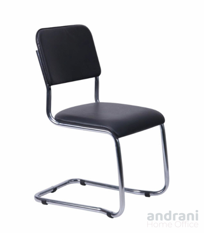 Scaun Birou Kvest, piele cromată