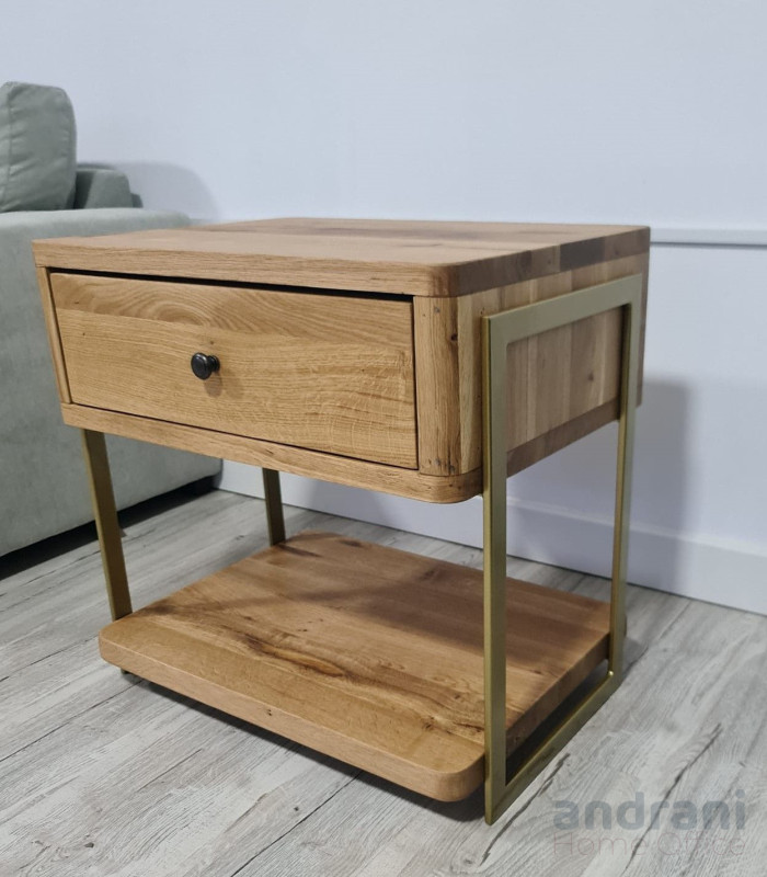 Noptieră Contemporană ATH Side Oak-Gold