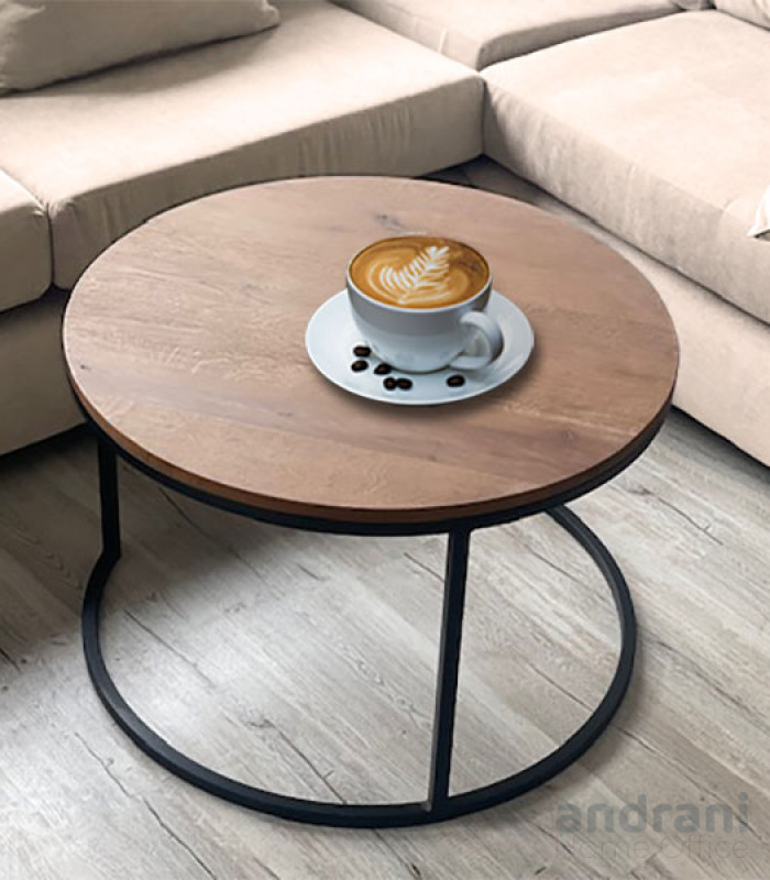 Sleek Circular Accent Table
