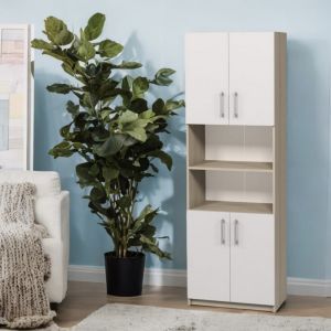 Dulap cu 4 uși și 2 polițe deschise  